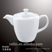Passé SGS & FDA pot de thé en céramique en porcelaine pour hôtel et restaurant
